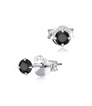 Round Shaped CZ Earring Silver ECS-01-3